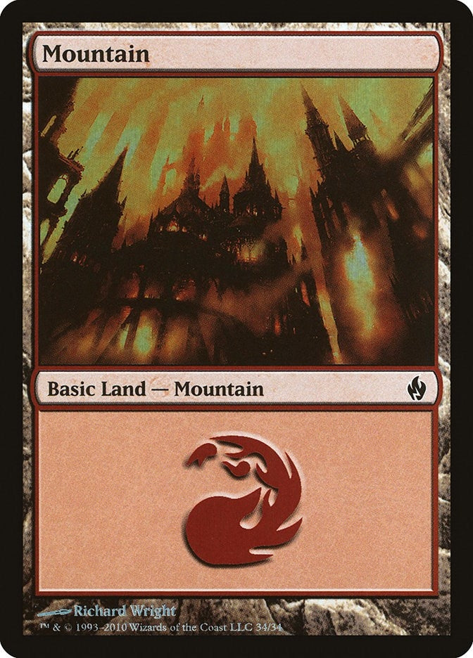 Mountain (34) (34) (Premium Deck Series: Fire and Lightning)