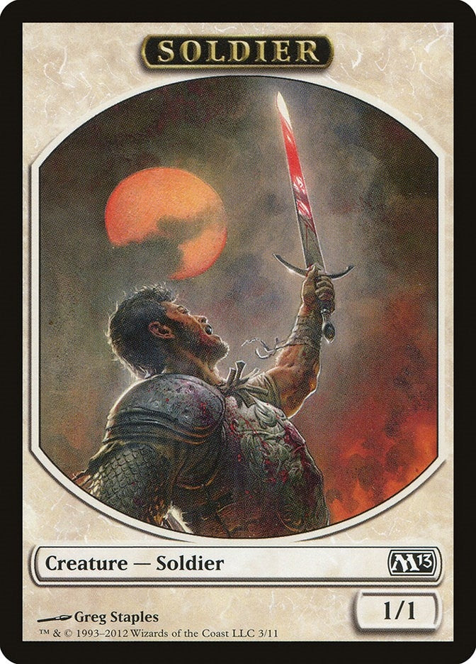 Soldier Token (3) (Magic 2013 (M13))