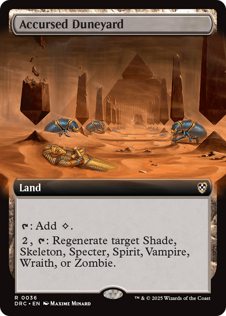 Accursed Duneyard (Extended Art) (36) (Commander: Aetherdrift)