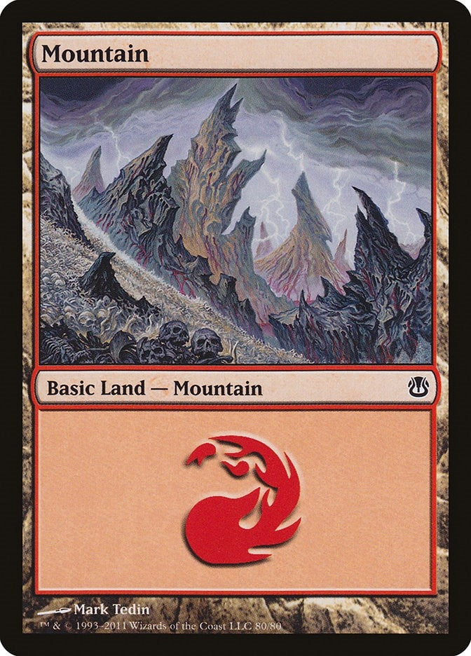 Mountain (80) (80) (Duel Decks: Ajani vs. Nicol Bolas)