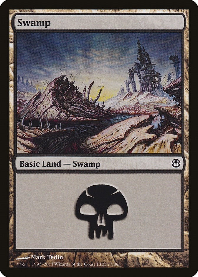 Swamp (77) (77) (Duel Decks: Ajani vs. Nicol Bolas)