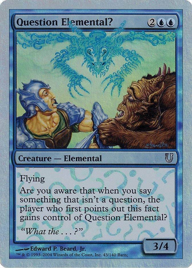 Question Elemental? (Alternate Foil) (43) (Unhinged)