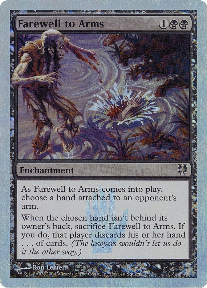 Farewell to Arms (Alternate Foil) (56) (Unhinged)