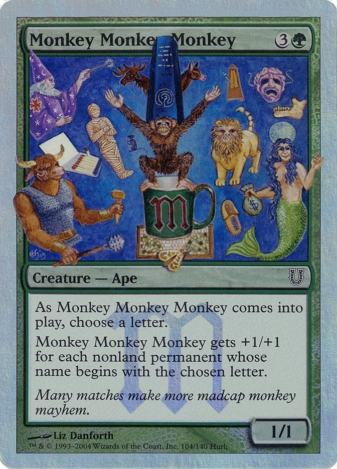 Monkey Monkey Monkey (Alternate Foil) (104) (Unhinged)