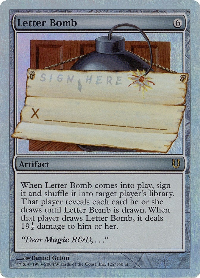 Letter Bomb (Alternate Foil) (122) (Unhinged)