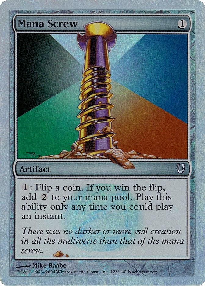 Mana Screw (Alternate Foil) (123) (Unhinged)