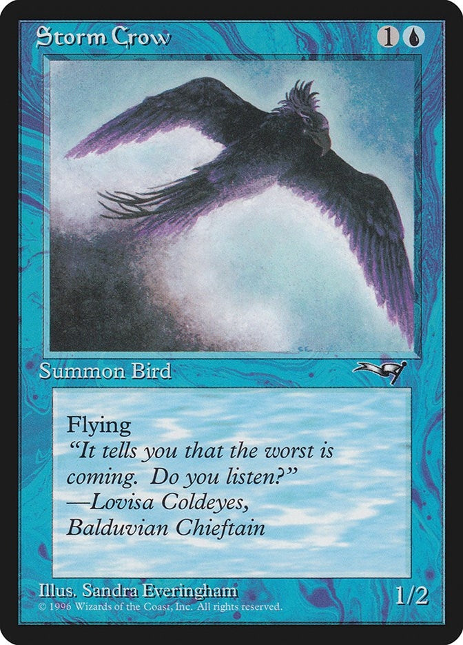 Image for Storm Crow (Flying Right) (55) (Alliances) - Magic: The Gathering