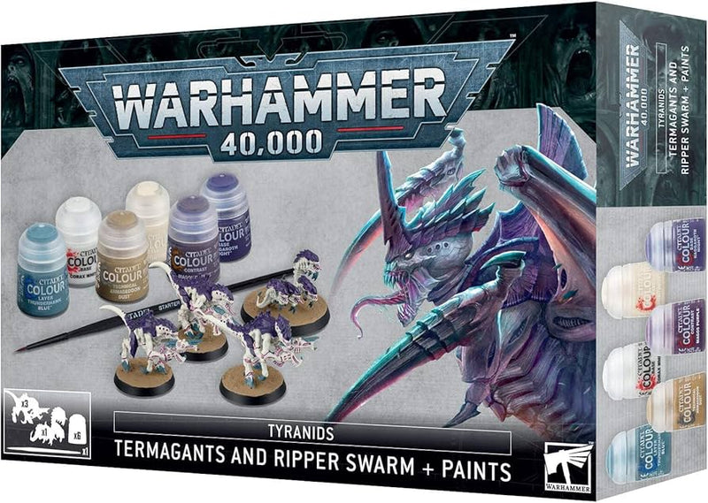 TYRANIDS TERMAGANTS AND RIPPER SWARM + PAINTS