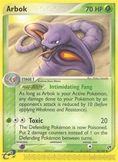 Image for Arbok (29/100) (Sandstorm) - Pokemon