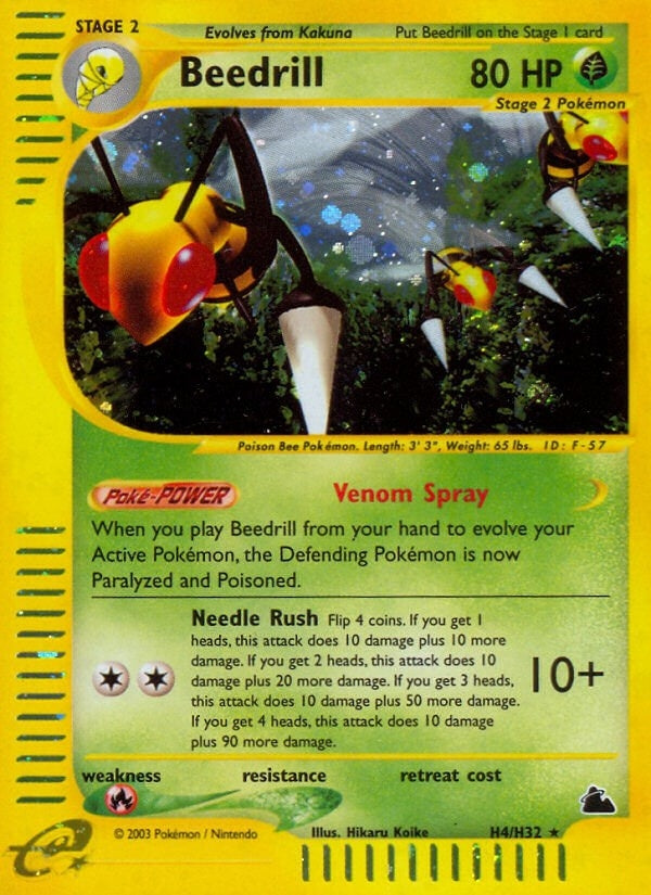 Image for Beedrill (H4) (H04/H32) (Skyridge) - Pokemon