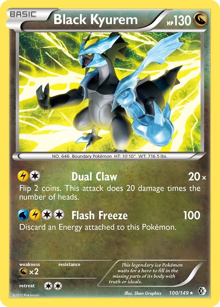 Image for Black Kyurem (100/149) (Boundaries Crossed) - Pokemon