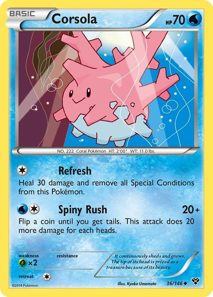 Image for Corsola (36/146) (XY Base Set) - Pokemon