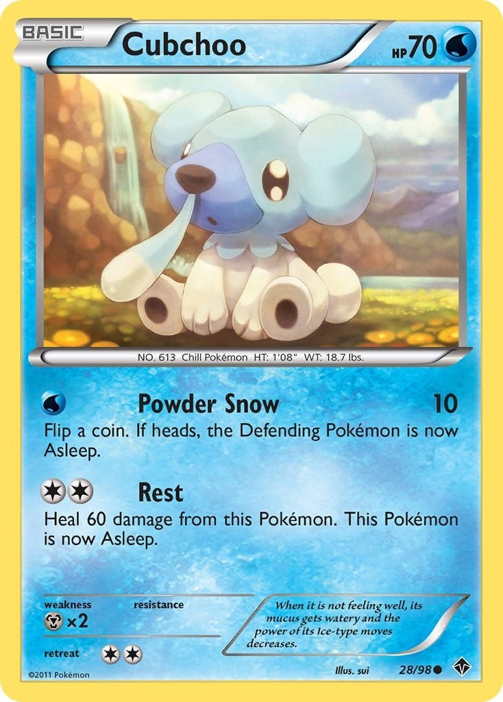 Image for Cubchoo (28) (28/98) (Emerging Powers) - Pokemon