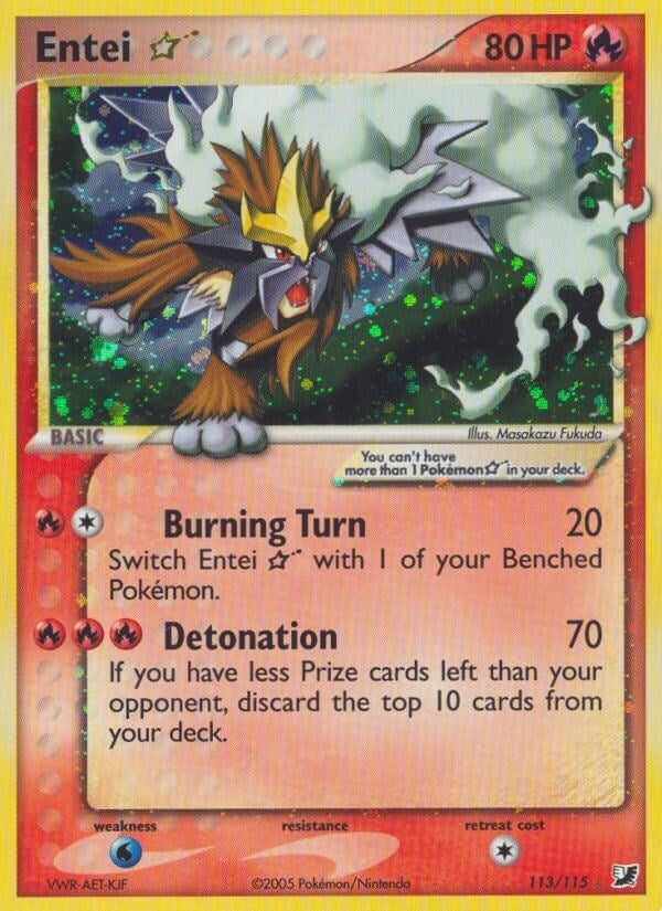 Image for Entei Star (113/115) (Unseen Forces) - Pokemon