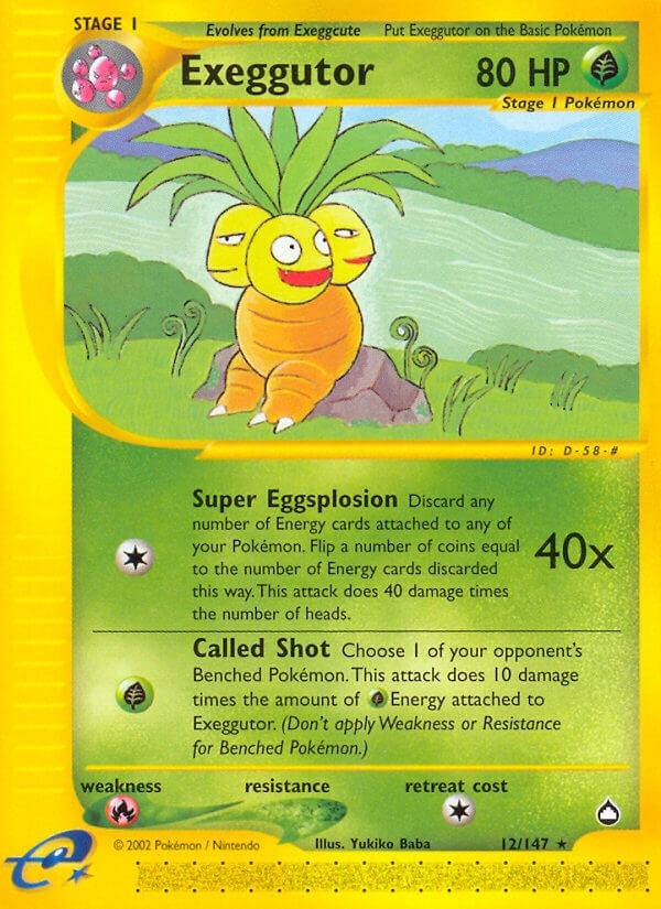 Image for Exeggutor (12) (012/147) (Aquapolis) - Pokemon