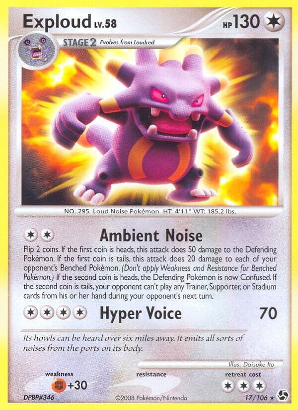 Image for Exploud (17/106) (Great Encounters) - Pokemon