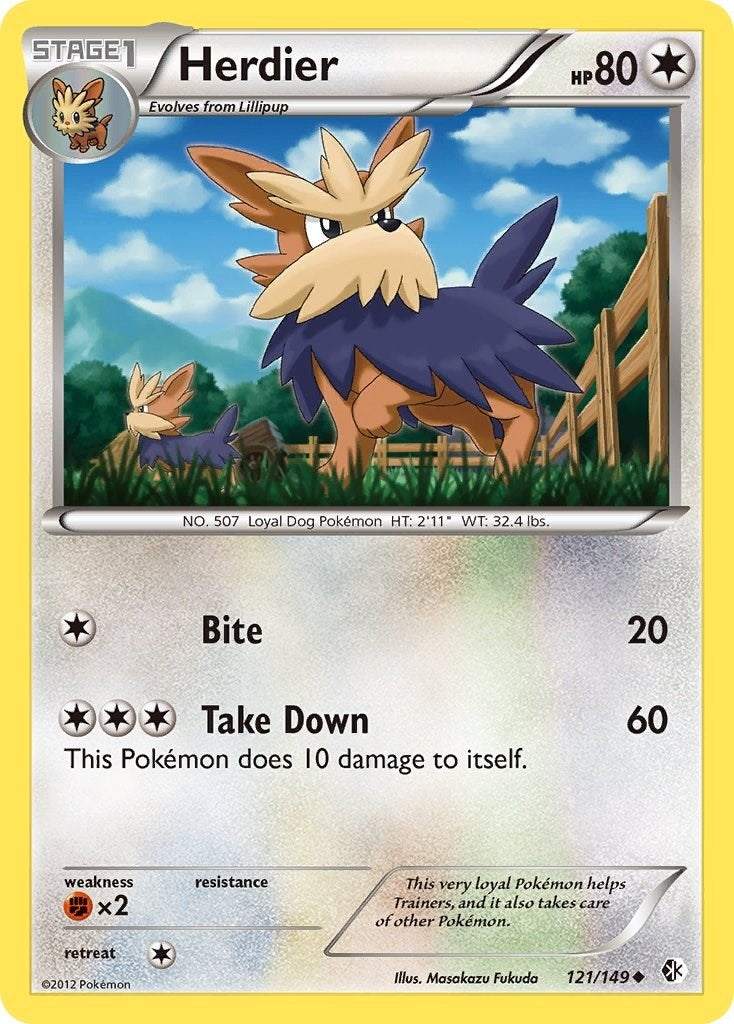 Image for Herdier (121/149) (Boundaries Crossed) - Pokemon