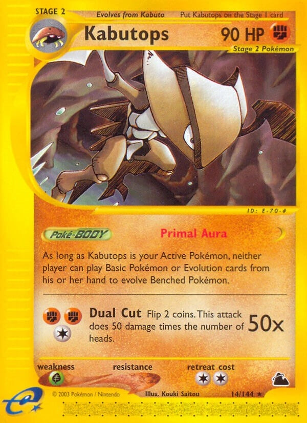 Image for Kabutops (14) (014/144) (Skyridge) - Pokemon