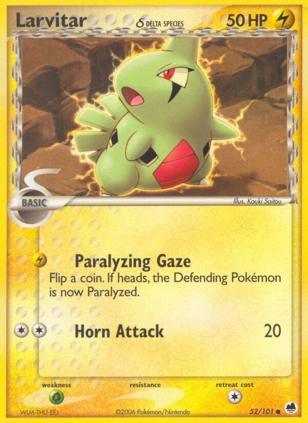Image for Larvitar (Delta Species) (52/101) (Dragon Frontiers) - Pokemon