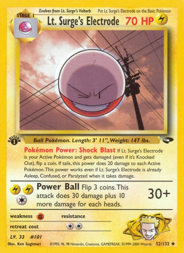 Image for Lt. Surge's Electrode (052/132) (Gym Challenge) - Pokemon