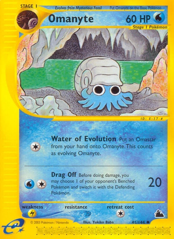 Image for Omanyte (041/144) (Skyridge) - Pokemon