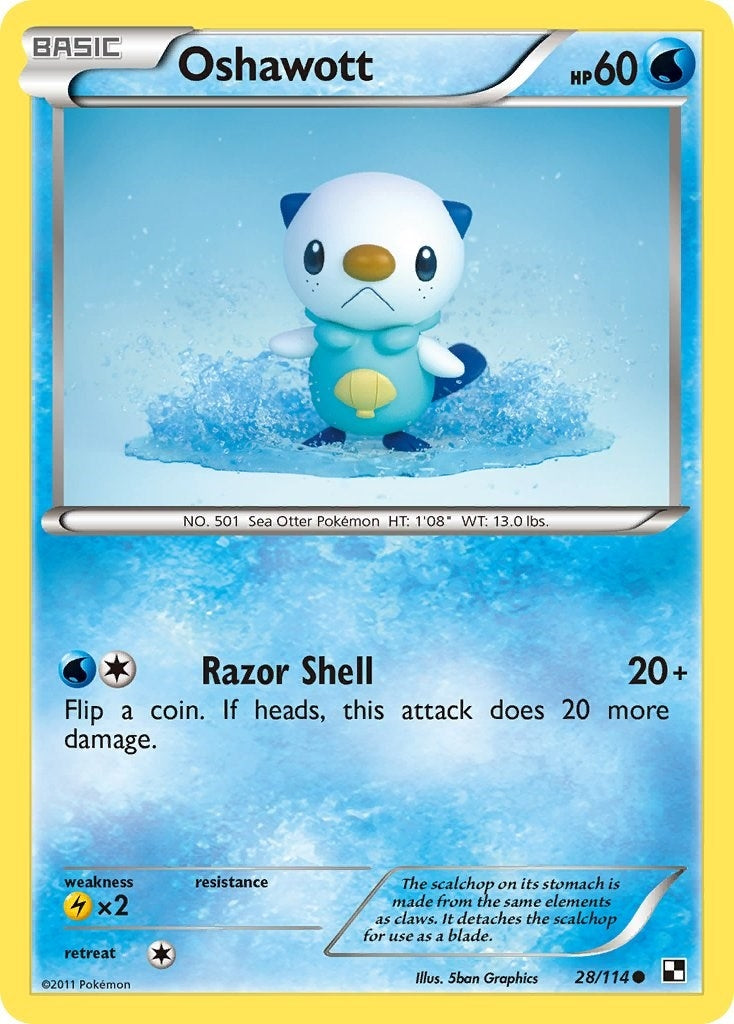 Image for Oshawott (28) (28/114) (Black and White) - Pokemon
