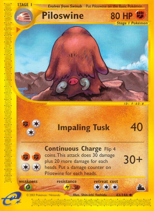 Image for Piloswine (43) (043/144) (Skyridge) - Pokemon