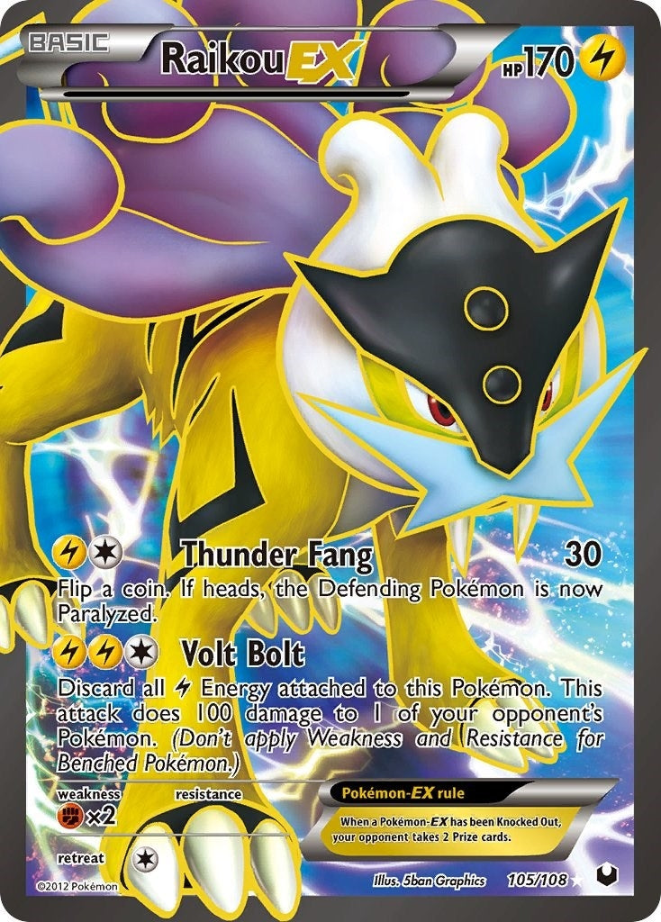Image for Raikou EX (105 Full Art) (105/108) (Dark Explorers) - Pokemon