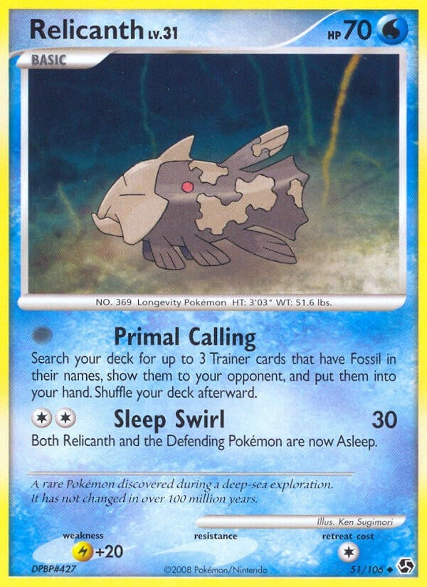 Image for Relicanth (51/106) (Great Encounters) - Pokemon