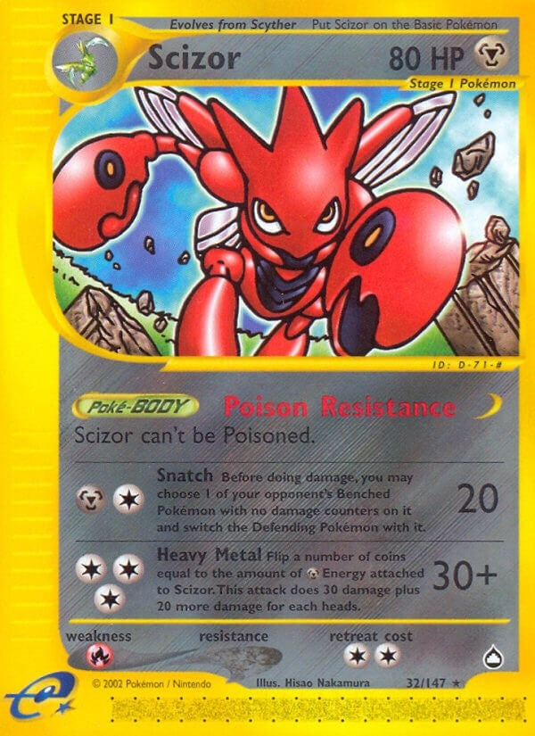 Image for Scizor (032/147) (Aquapolis) - Pokemon