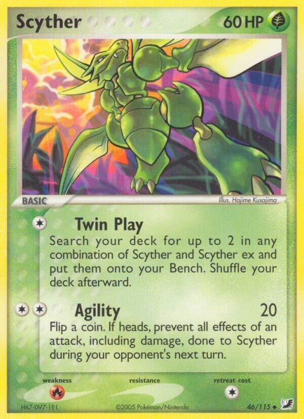 Image for Scyther (46/115) (Unseen Forces) - Pokemon
