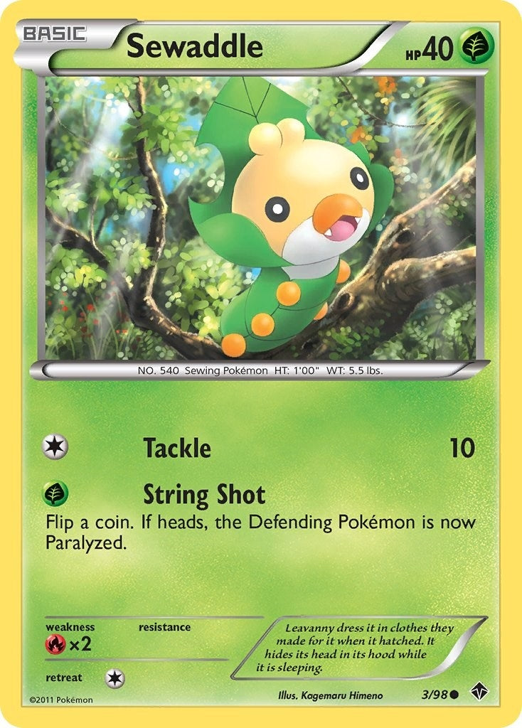 Image for Sewaddle (3) (3/98) (Emerging Powers) - Pokemon