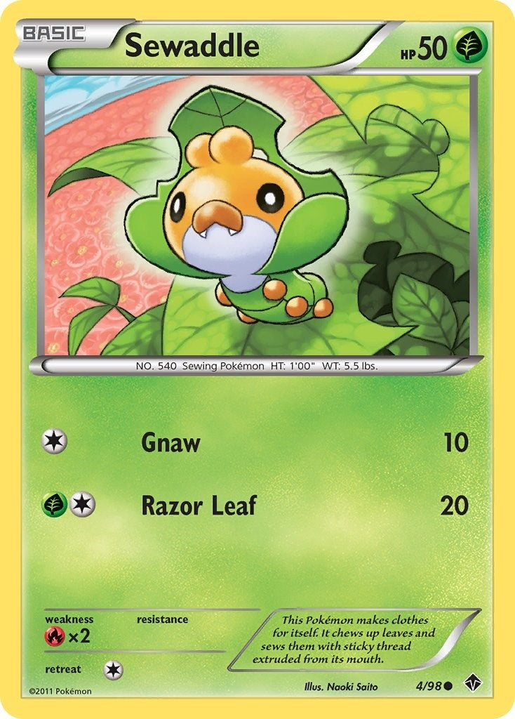 Image for Sewaddle (4) (4/98) (Emerging Powers) - Pokemon