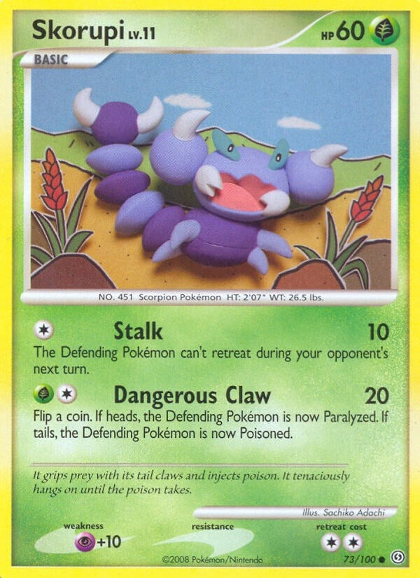 Image for Skorupi (73/100) (Stormfront) - Pokemon