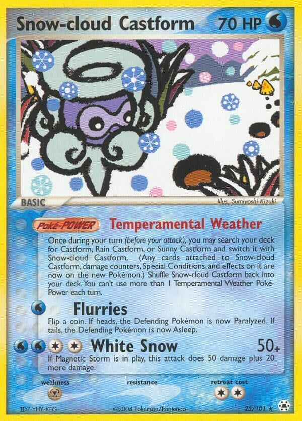 Image for Snow-cloud Castform (25/101) (Hidden Legends) - Pokemon