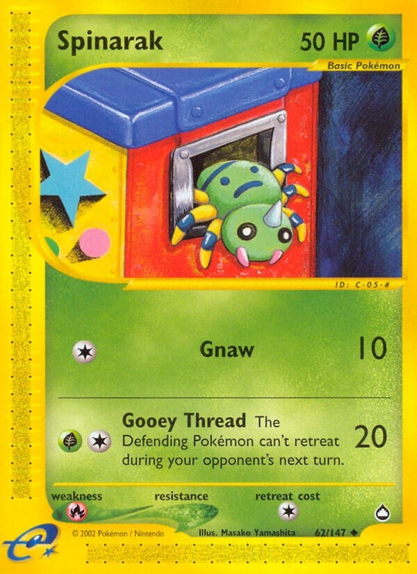 Image for Spinarak (62) (062/147) (Aquapolis) - Pokemon