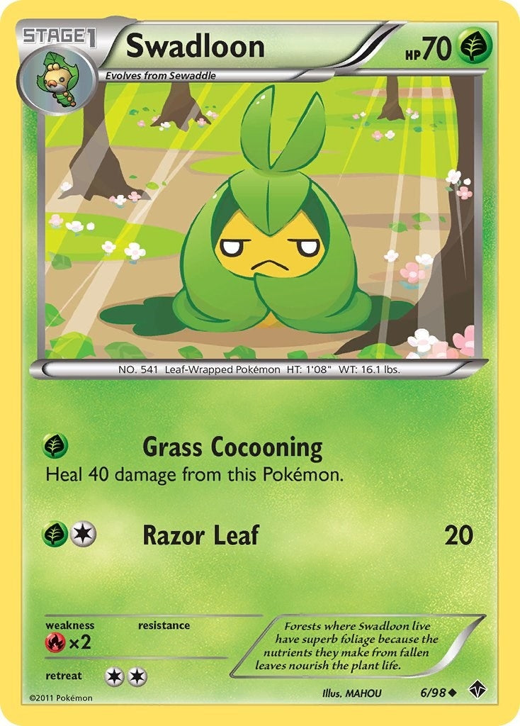 Image for Swadloon (6) (6/98) (Emerging Powers) - Pokemon