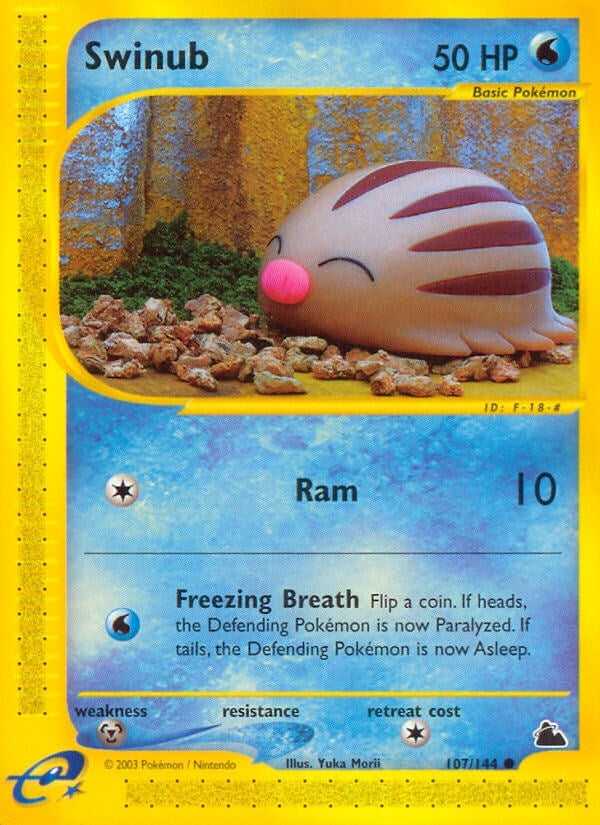 Image for Swinub (107) (107/144) (Skyridge) - Pokemon