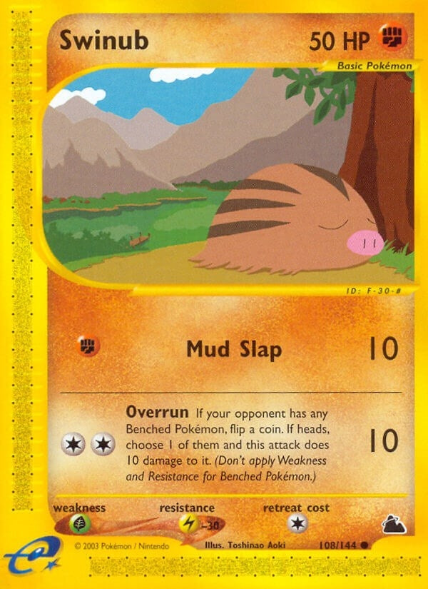 Image for Swinub (108) (108/144) (Skyridge) - Pokemon