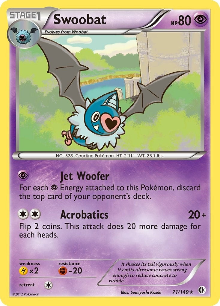 Image for Swoobat (71/149) (Boundaries Crossed) - Pokemon
