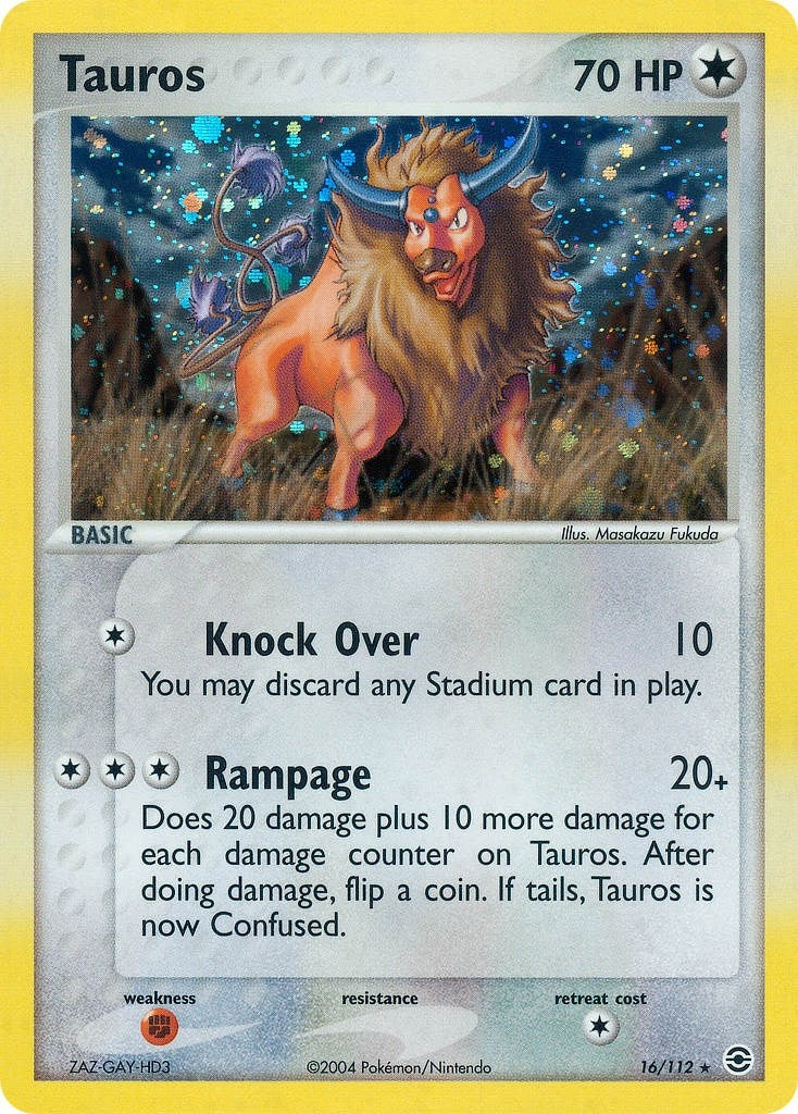 Image for Tauros (16/112) (FireRed & LeafGreen) - Pokemon