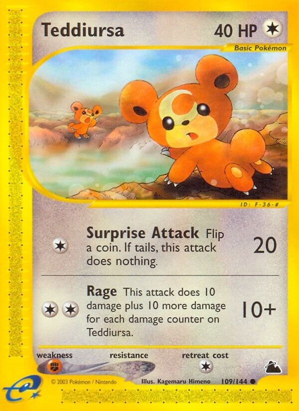 Image for Teddiursa (109/144) (Skyridge) - Pokemon