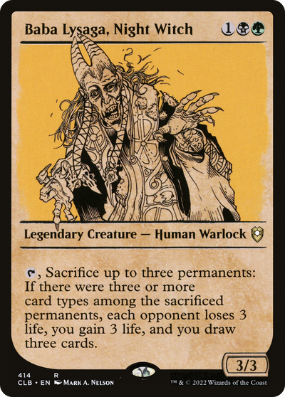 Baba Lysaga, Night Witch (Showcase) (414) (Commander Legends: Battle for Baldur's Gate)