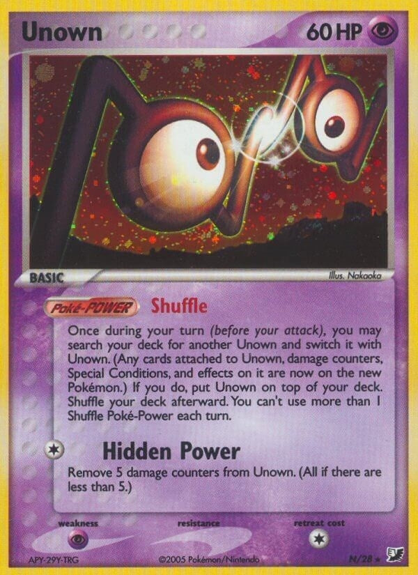 Image for Unown (N) (N/28) (Unseen Forces) - Pokemon