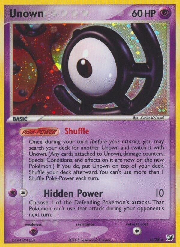 Image for Unown (U) (U/28) (Unseen Forces) - Pokemon