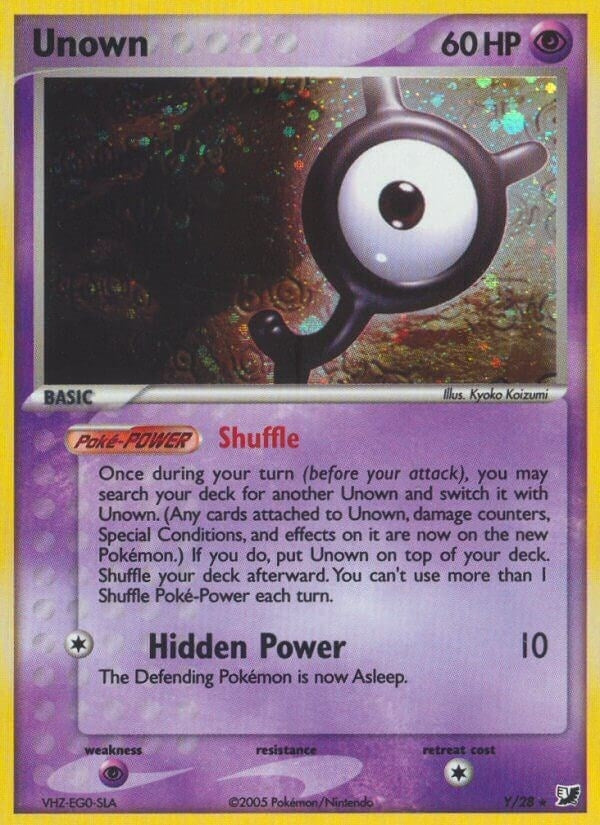 Image for Unown (Y) (Y/28) (Unseen Forces) - Pokemon