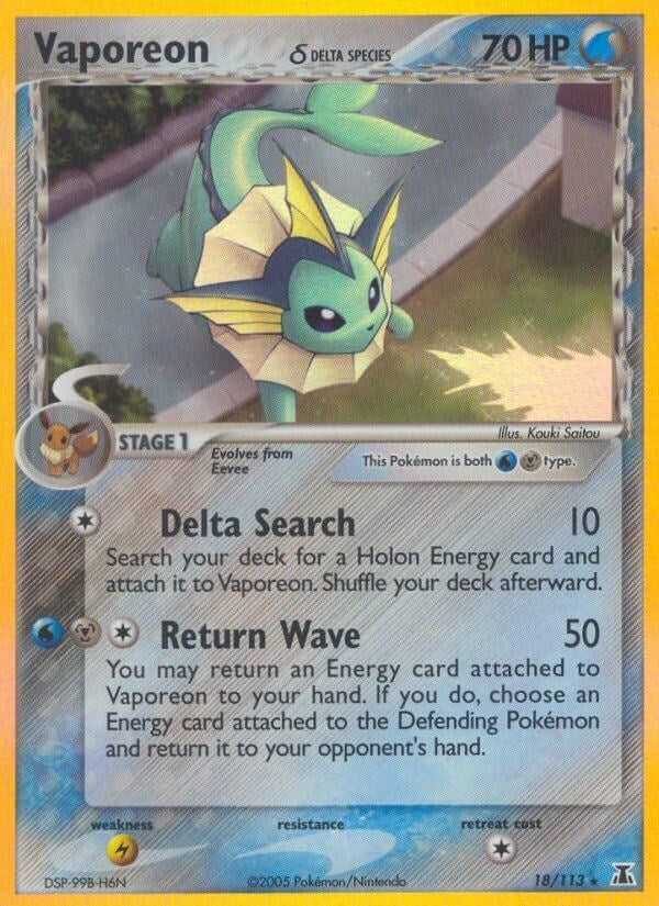 Image for Vaporeon (Delta Species) (18/113) (Delta Species) - Pokemon