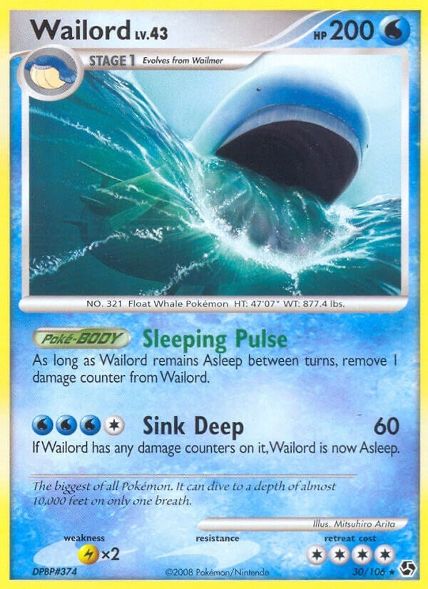 Image for Wailord (30/106) (Great Encounters) - Pokemon