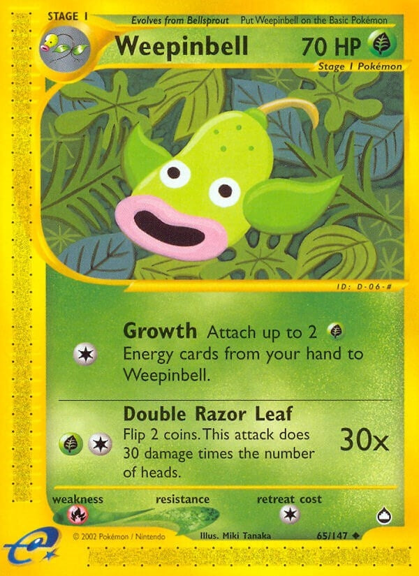 Image for Weepinbell (065/147) (Aquapolis) - Pokemon