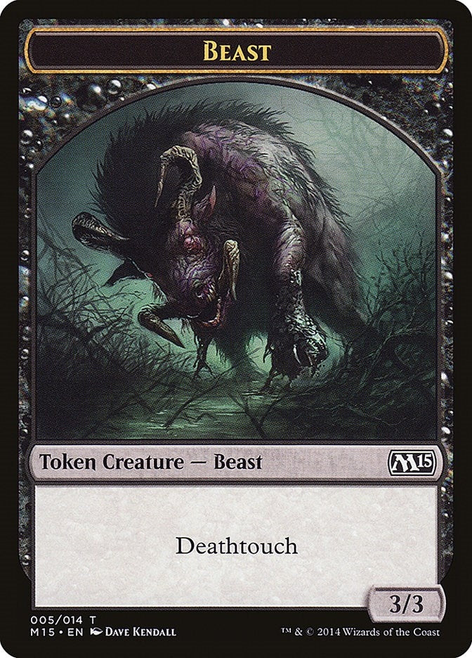 Beast Token (Black) (5) (Magic 2015 (M15))